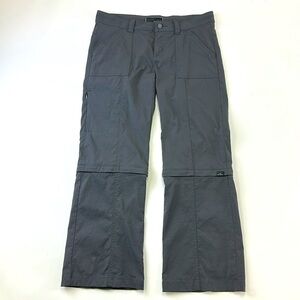 Prana charcoal zip on/off sport pant short combo pant Size 8